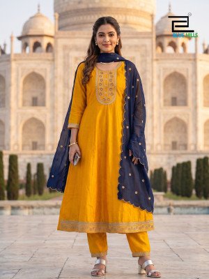 Blue Hills Afreen 3-Piece Anarkali Kurti Set  fancy Anarkali suit catalogs