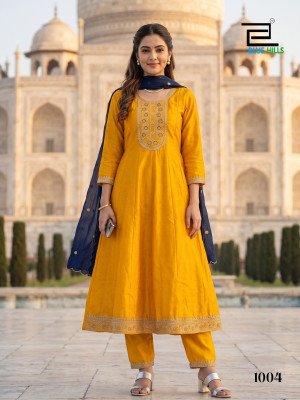 Blue Hills Afreen 3-Piece Anarkali Kurti Set  fancy Anarkali suit catalogs