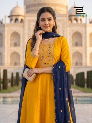 Blue Hills Afreen 3-Piece Anarkali Kurti Set  fancy Anarkali suit catalogs