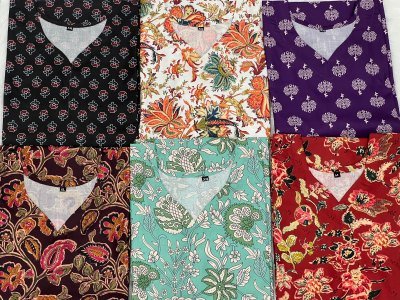 Blue Hills Blush 7.0 Sleeveless Cotton Printed Kurti with Pocket Regular And Office Wear Wholesale kurtis catalogs