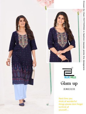 Blue Hills Glam up Rayon 14KG Kurti with Plazo Set  kurtis catalogs