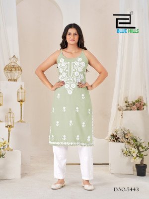 Blue Hills HANSVI 14 Kg Rayon Kurti Pant Set  kurtis catalogs