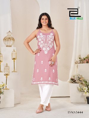 Blue Hills HANSVI 14 Kg Rayon Kurti Pant Set  kurtis catalogs
