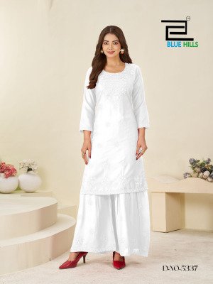 Blue Hills Heenaz Vol-5 Rayon Kurti with Rayon Sharara kurtis catalogs