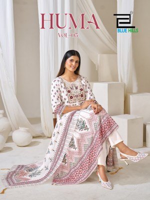 Blue Hills Huma 5 Kurti Pant with Dupatta wholesale catalogs