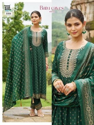 Blue Hills Kurti Batu Caves Vol 3 Rayon Kurti with Heavy Chanderi Printed Dupatta  Dori  Sequin Embroidery Wholesale kurtis catalogs