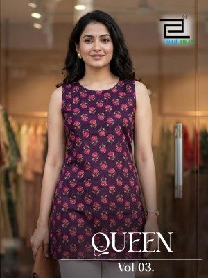 Blue Hills Queen Vol. 3 Pure Cotton Short Kurti Top for Women wholesale catalogs