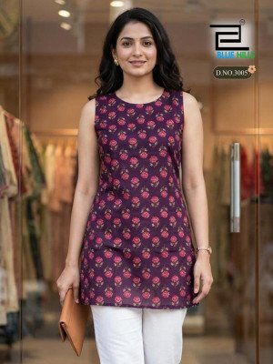 Blue Hills Queen Vol. 3 Pure Cotton Short Kurti Top for Women kurtis catalogs