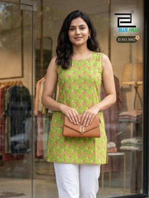 Blue Hills Queen Vol. 3 Pure Cotton Short Kurti Top for Women kurtis catalogs