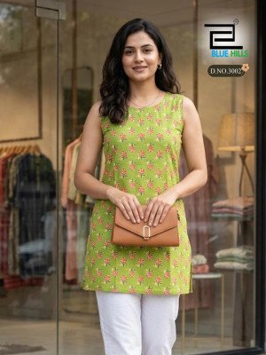 Blue Hills Queen Vol. 3 Pure Cotton Short Kurti Top for Women kurtis catalogs