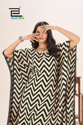 Blue Hills Stare Vol 18 Luxe Rayon Kaftan  Mil Print with Elegant Lace And Adjustable Dori Wholesale kurtis catalogs