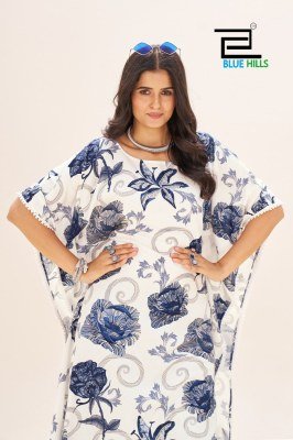 Blue Hills Stare Vol 18 Luxe Rayon Kaftan  Mil Print with Elegant Lace And Adjustable Dori Wholesale kurtis catalogs