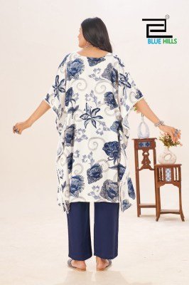 Blue Hills Stare Vol 18 Luxe Rayon Kaftan  Mil Print with Elegant Lace And Adjustable Dori Wholesale kurtis catalogs