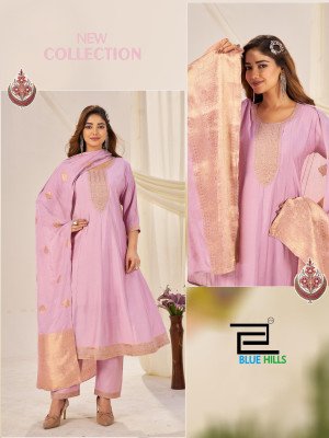 Blue Hills Taj Mahal VOL 10 offers 3 PCS suit sets in Roman Silk with Jacquard dupatta Wholesale readymade suits with exclusive designs superior quali readymade suit catalogs
