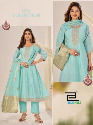 Blue Hills Taj Mahal VOL 10 offers 3 PCS suit sets in Roman Silk with Jacquard dupatta Wholesale readymade suits with exclusive designs superior quali readymade suit catalogs