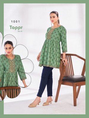 Blue Hills Toppr Vol 1 short kurtis Cataloge wholesale  kurtis catalogs