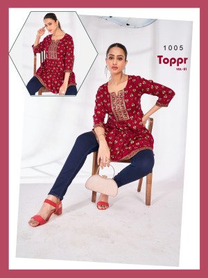 Blue Hills Toppr Vol 1 short kurtis Cataloge wholesale  kurtis catalogs