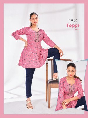 Blue Hills Toppr Vol 1 short kurtis Cataloge wholesale  kurtis catalogs