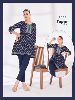 Blue Hills Toppr Vol 1 short kurtis Cataloge wholesale  kurtis catalogs