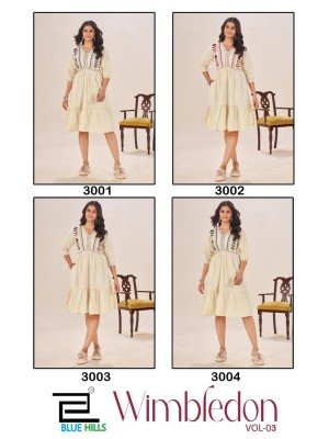 Blue Hills Wimbledon Vol 3 Cotton Flex Ready Made Dress with Single Pocket And Cotton Embroidery Natural Fabric Wholesale kurtis catalogs