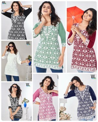 Blue Hills Womens Chikankari Embroidered Short Kurti Heavy Rayon Designer Festive Wear Wholesale kurtis catalogs