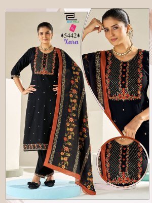 Blue Hills Xara 3-Piece Rayon Kurti Set with Maslin Digital Print Dupatta kurti pant with dupatta Catalogs