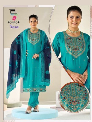 Blue Hills Xara 3-Piece Rayon Kurti Set with Maslin Digital Print Dupatta kurti pant with dupatta Catalogs