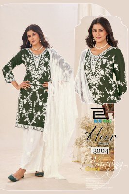 Blue Hills Heer Vol 3 Reyon Embroidery Work Readymade Catalogue Wholesale Rate  kurti pant with dupatta Catalogs