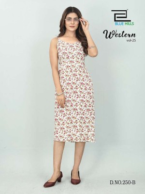 Blue hills new Western Vol 25 Smoke pattern Kurti wholesaler price  kurtis catalogs
