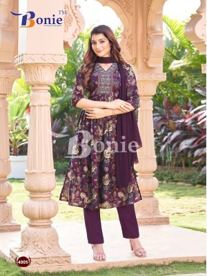 Boine by Kiara vol 4 heavy chanderi printed dori sequence work kurti pant and dupatta catalogue at wholesale price readymade suit catalogs