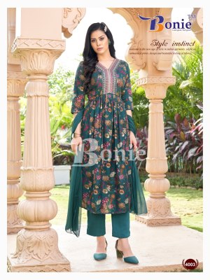 Boine by Kiara vol 4 heavy chanderi printed dori sequence work kurti pant and dupatta catalogue at wholesale price readymade suit catalogs