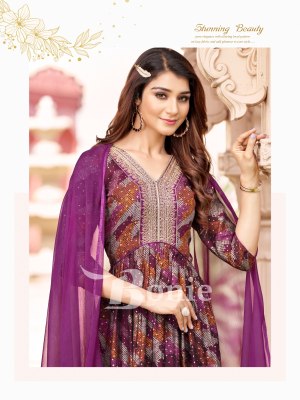 Boine by Kiara vol 4 heavy chanderi printed dori sequence work kurti pant and dupatta catalogue at wholesale price readymade suit catalogs