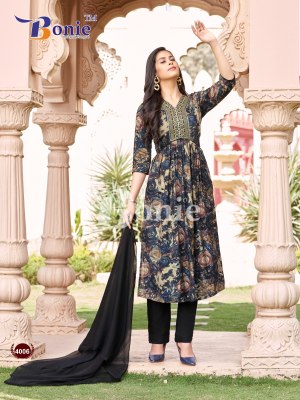 Boine by Kiara vol 4 heavy chanderi printed dori sequence work kurti pant and dupatta catalogue at wholesale price readymade suit catalogs