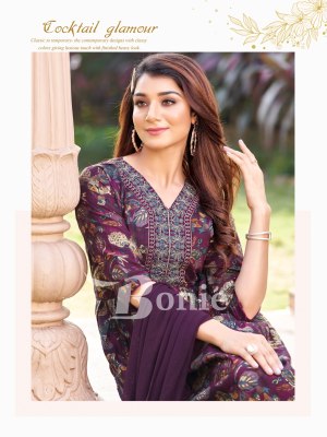 Boine by Kiara vol 4 heavy chanderi printed dori sequence work kurti pant and dupatta catalogue at wholesale price readymade suit catalogs