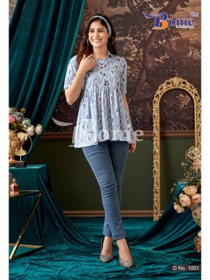 Bonie Krishi Vol 1 Cotton Western Short top for Girls   western wear catalogs