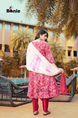Bonie Radisson Vatican Print Kali Kurti with Pant And Dupatta Wholesale  kurtis catalogs