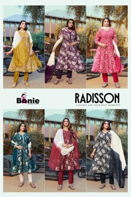 Bonie Radisson Vatican Print Kali Kurti with Pant And Dupatta Wholesale  kurtis catalogs