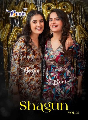 Bonie Shagun Vol 5 Rayon Printed Alia Cut Kurti catalogue wholesaler supplier  kurtis catalogs
