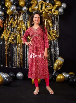 Bonie Shagun Vol 5 Rayon Printed Alia Cut Kurti catalogue wholesaler supplier  kurtis catalogs