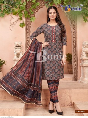 Bonie by Noor 5 present cotton printed readymade kurti pant and dupatta catalogue at wholesale price readymade suit catalogs