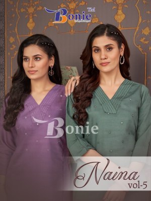 Bonnie Naina Vol 5 Premium Viscose Embroidery Work Top Plazzo Set Wholesale wholesale catalogs