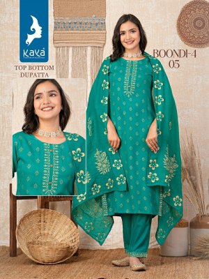Boondi 4 by kaya reyon printed fancy readymade suit catalogue at low rate readymade suit catalogs