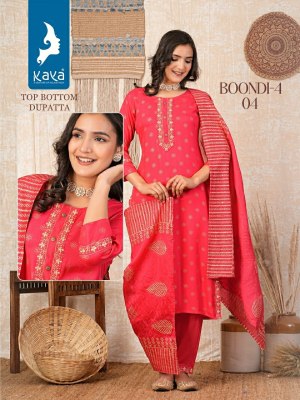 Boondi 4 by kaya reyon printed fancy readymade suit catalogue at low rate readymade suit catalogs