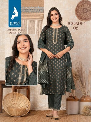 Boondi 4 by kaya reyon printed fancy readymade suit catalogue at low rate readymade suit catalogs