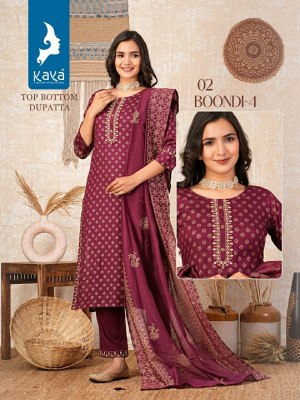 Boondi 4 by kaya reyon printed fancy readymade suit catalogue at low rate readymade suit catalogs