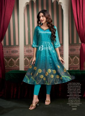 Brinda by Bonie Digital printed jacquard top bottom and dupatta catalogue at affordable rate  readymade suit catalogs