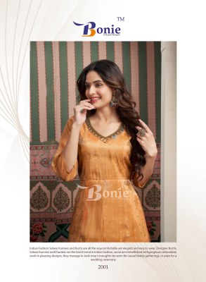 Brinda by Bonie Digital printed jacquard top bottom and dupatta catalogue at affordable rate  readymade suit catalogs