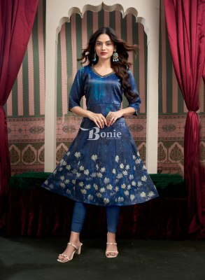 Brinda by Bonie Digital printed jacquard top bottom and dupatta catalogue at affordable rate  readymade suit catalogs