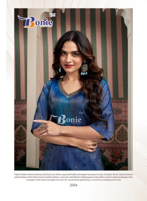 Brinda by Bonie Digital printed jacquard top bottom and dupatta catalogue at affordable rate  readymade suit catalogs