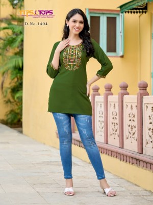 Bubbly vol 14 by Tips and tops Heavy Reyon embroidered short top wholesaler  readymade suit catalogs
